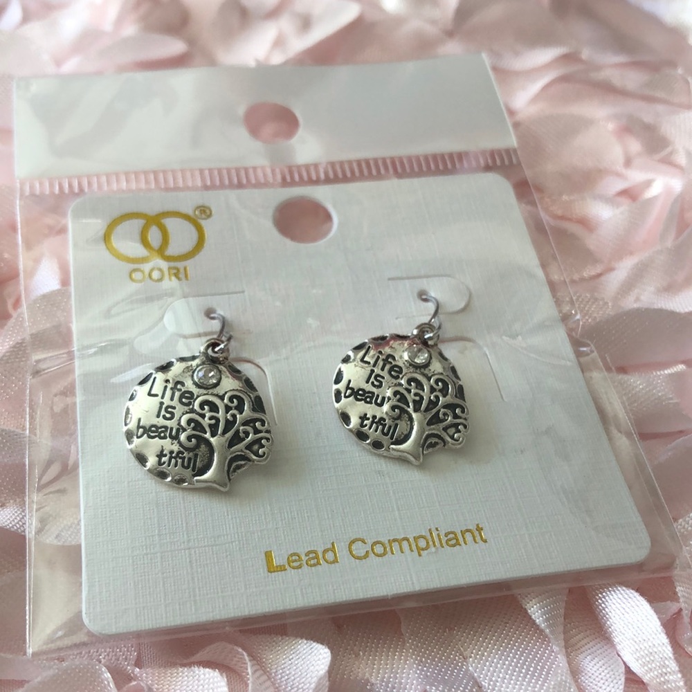NWT OORI Life is Beautiful Earrings!
